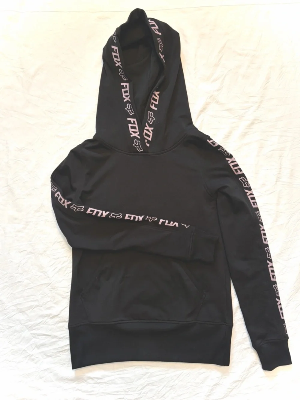 Fox Black Hoodie with Purple Logo Trim - Picture 1 of 3